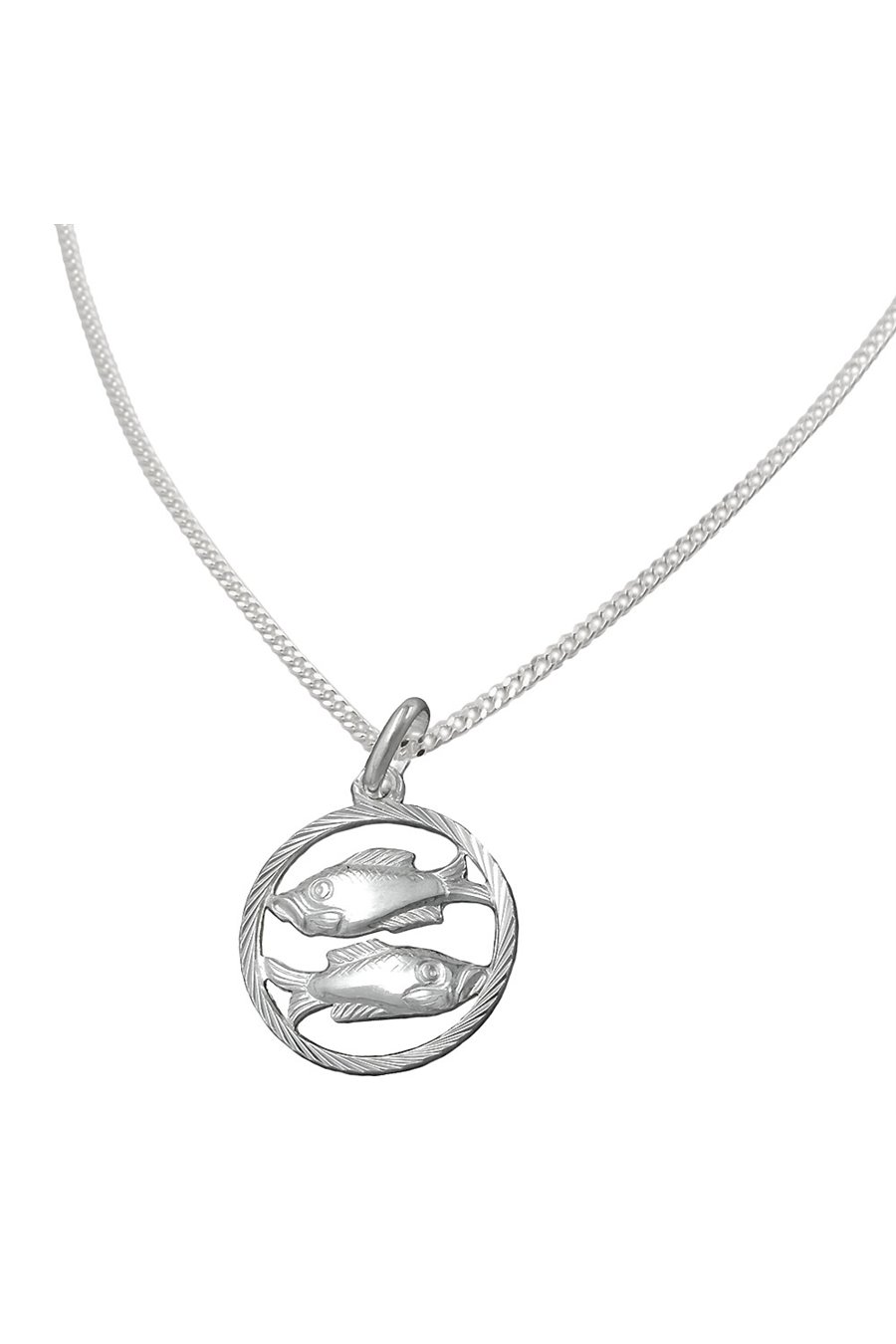 SET ZODIAC PISCES + CHAIN SILVER 925