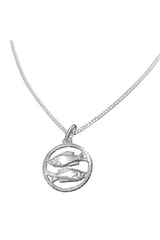 SET ZODIAC PISCES + CHAIN SILVER 925