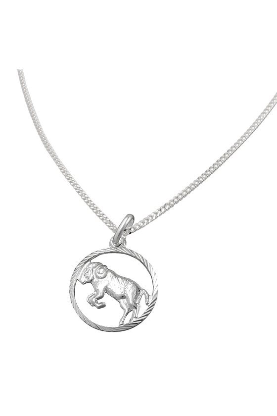 SET ZODIAC ARIES + CHAIN SILVER 925