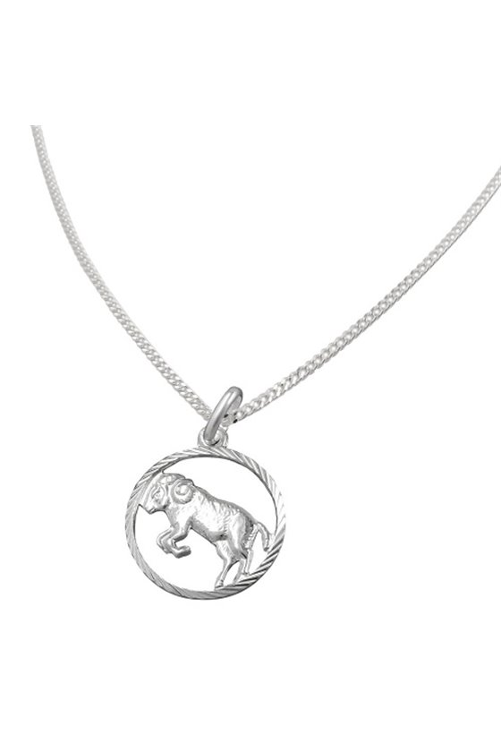 SET ZODIAC ARIES + CHAIN SILVER 925
