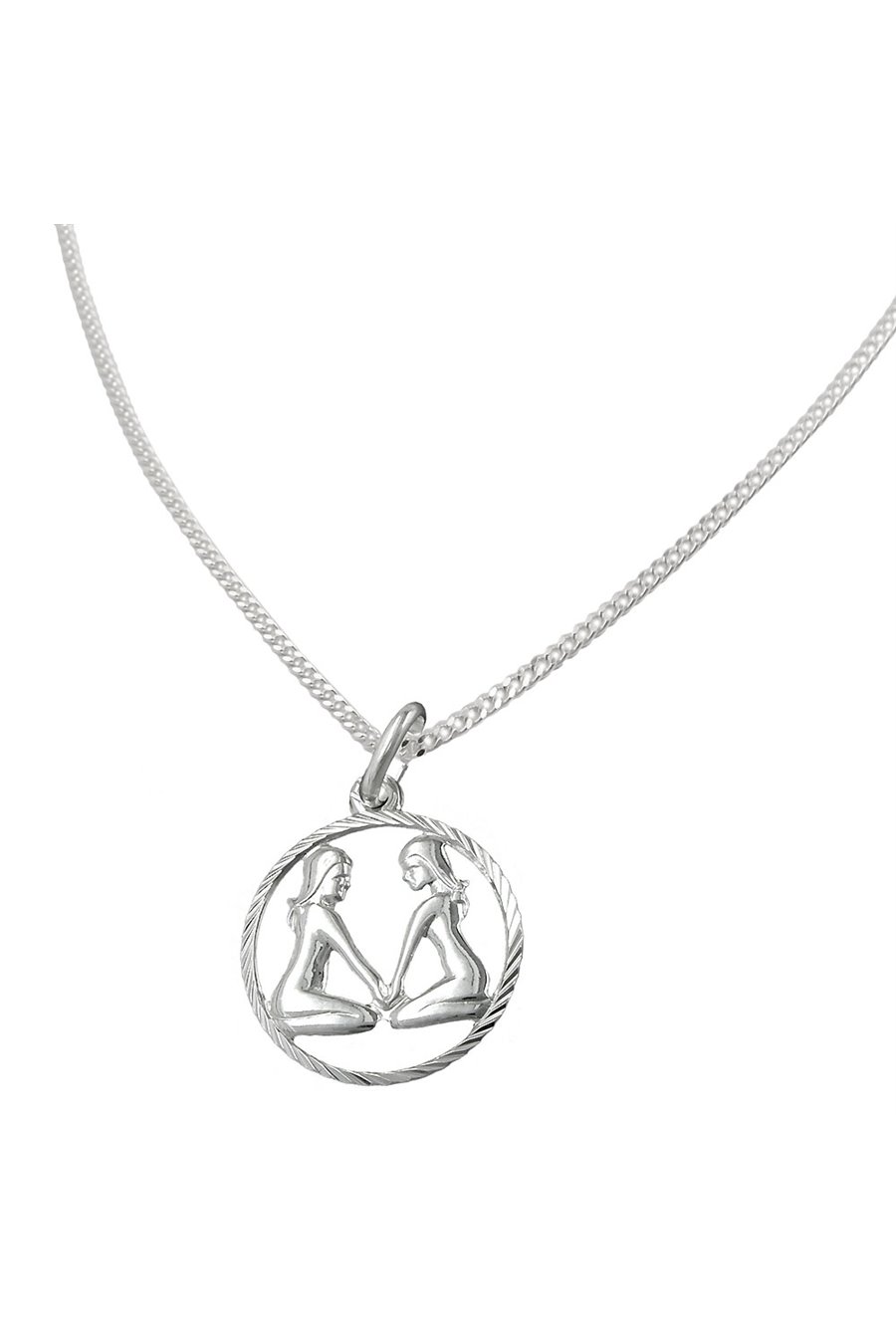SET ZODIAC GEMINI + CHAIN SILVER 925
