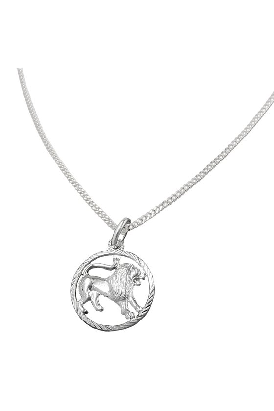 SET ZODIAC LION + CHAIN SILVER 925