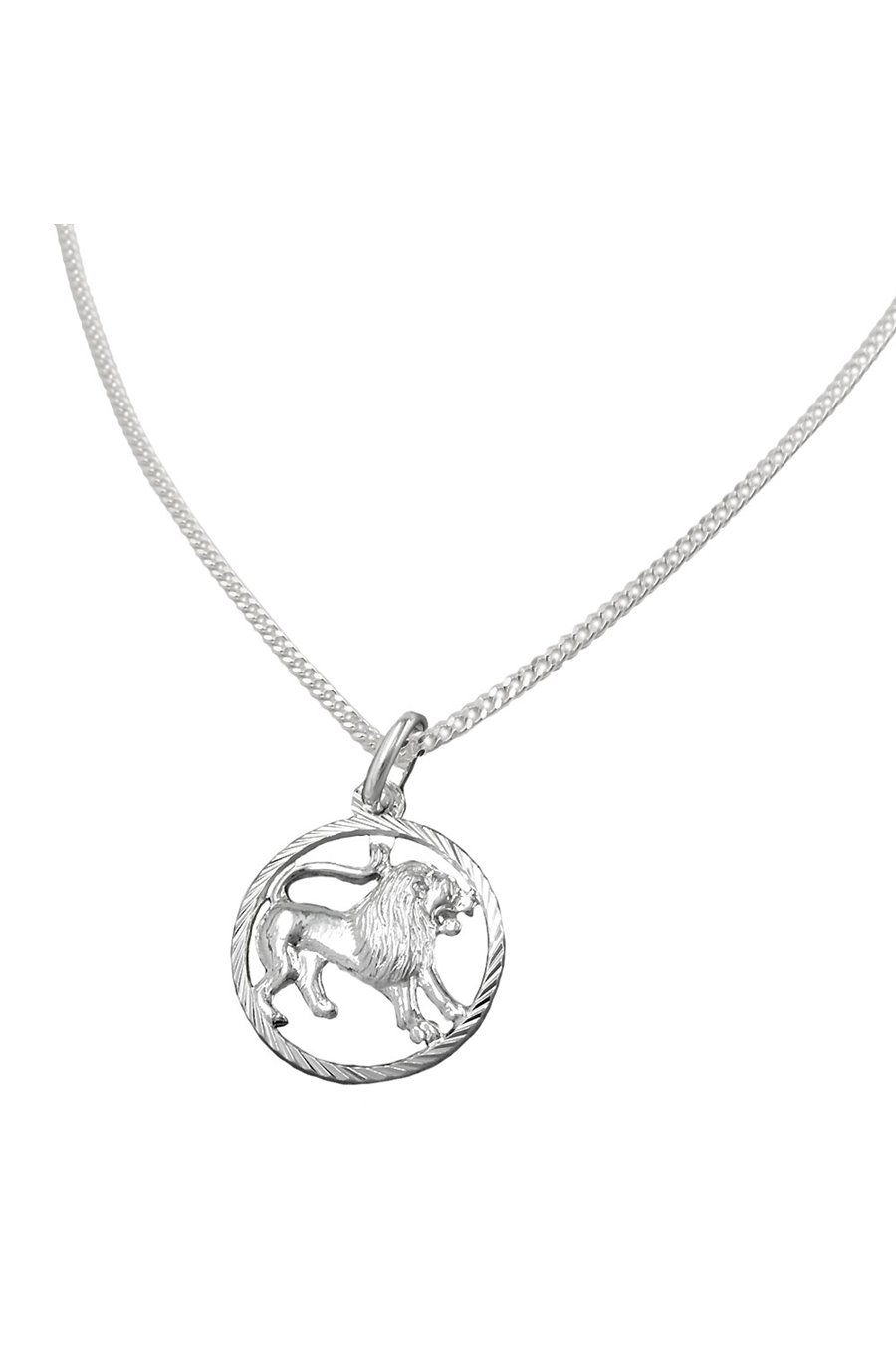 SET ZODIAC LION + CHAIN SILVER 925