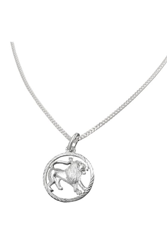 SET ZODIAC LION + CHAIN SILVER 925