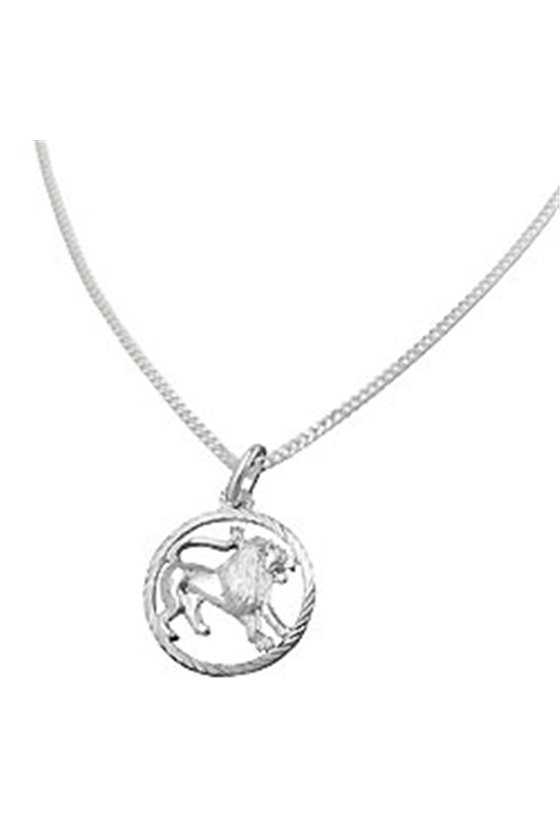 SET ZODIAC LION + CHAIN SILVER 925