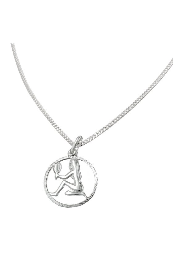 SET ZODIAC VIRGO + CHAIN SILVER 925