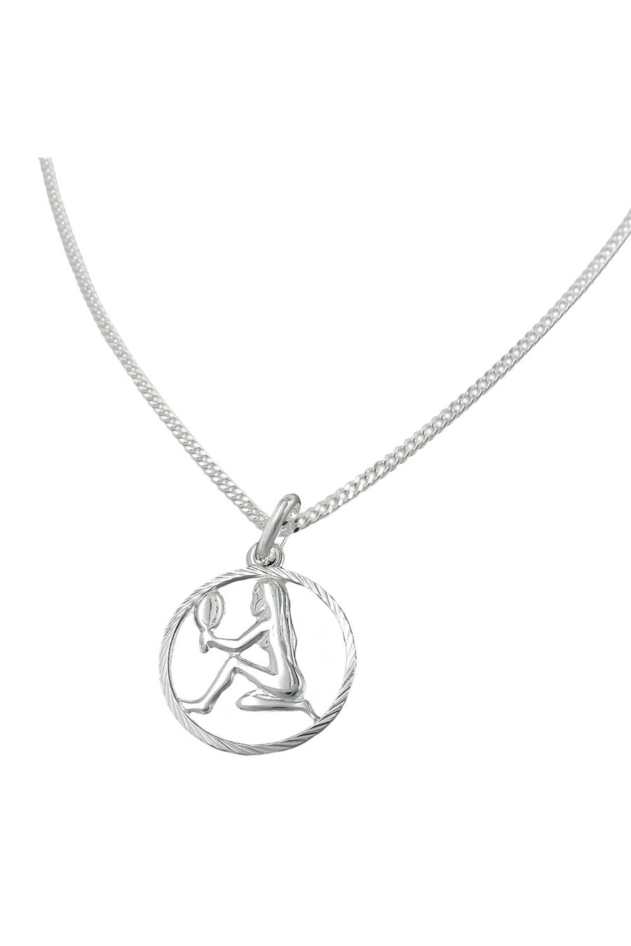 SET ZODIAC VIRGO + CHAIN SILVER 925
