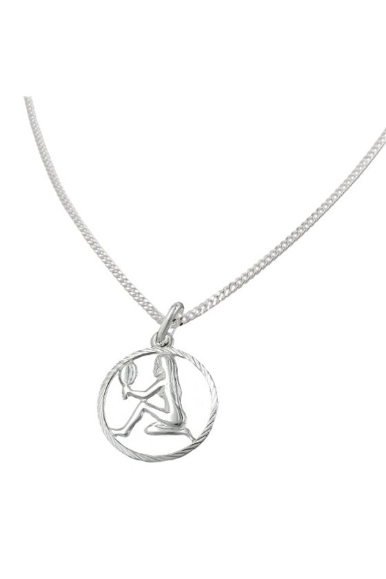 SET ZODIAC VIRGO + CHAIN SILVER 925