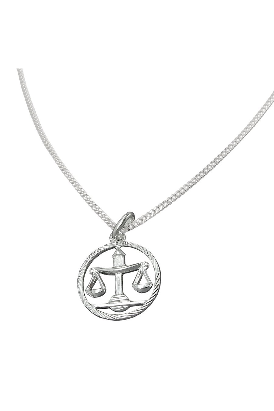 SET ZODIAC LIBRA + CHAIN SILVER 925