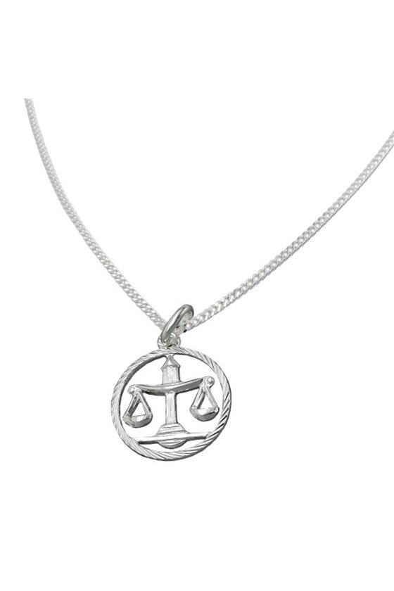 SET ZODIAC LIBRA + CHAIN SILVER 925