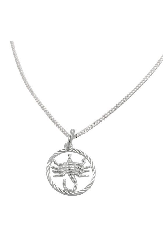SET ZODIAC SCORPIO + CHAIN SILVER 925