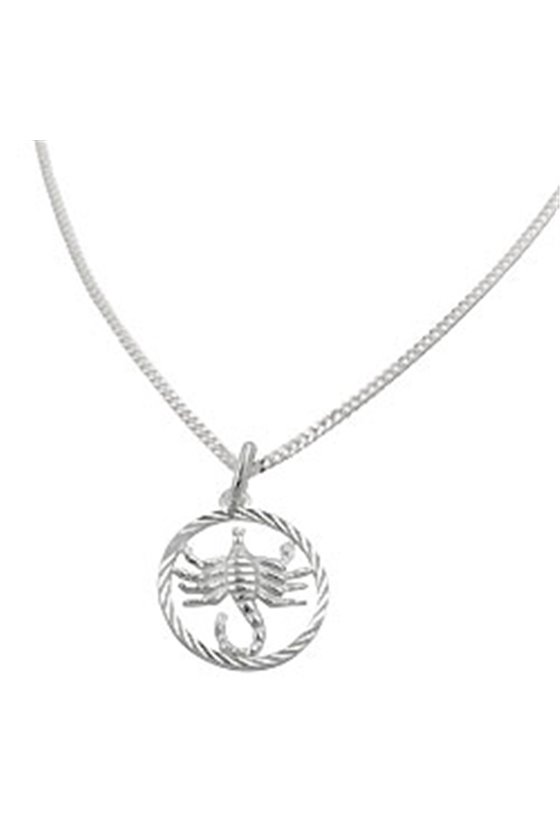 SET ZODIAC SCORPIO + CHAIN SILVER 925