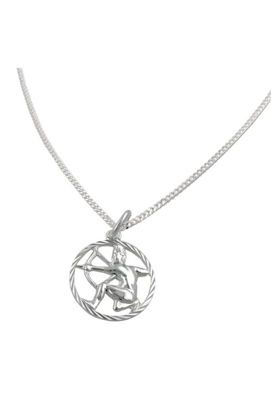 SET ZODIAC SAGITTARIUS+CHAIN SILVER 925