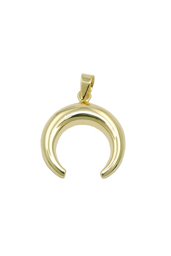 PENDANT CRESCENT MOON CONVEX 9K GOLD