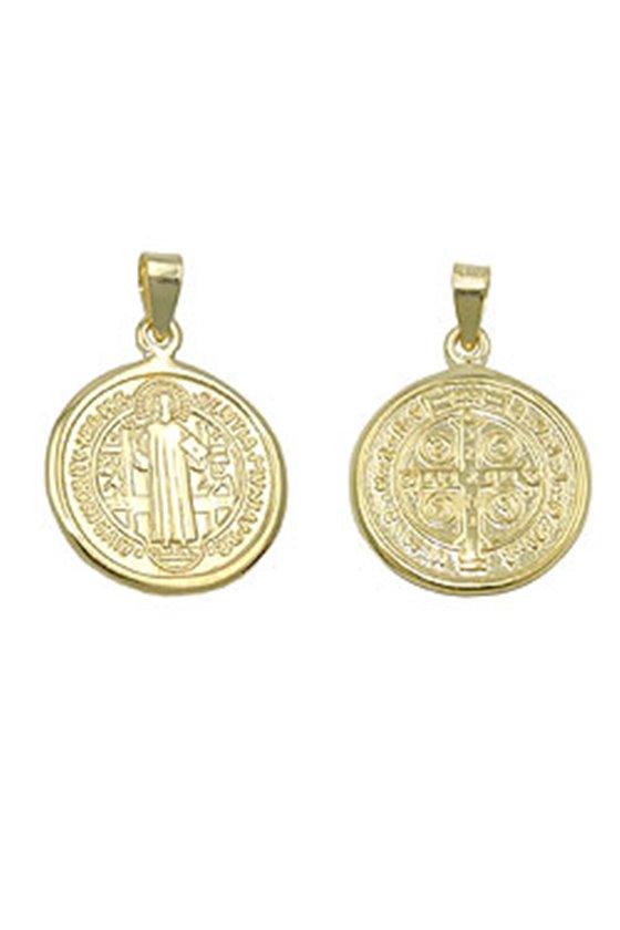 PENDANT RELIGIUS MEDAL POLISHED 9K GOLD