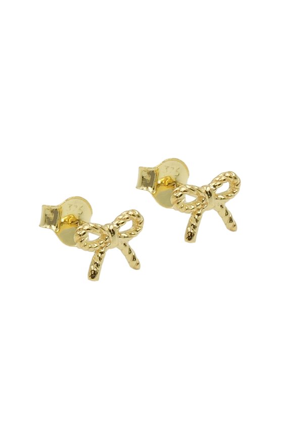 STUD EARRINGS LOOP POLISHED 9K GOLD