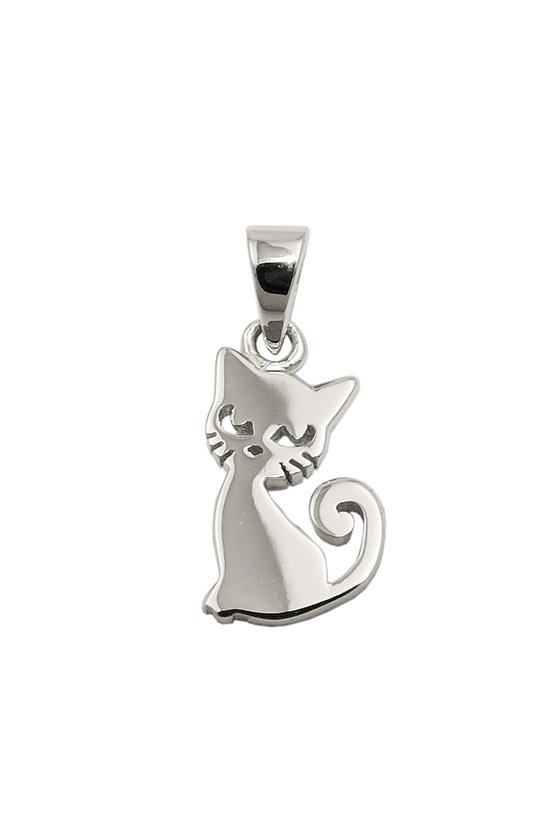 PENDANT CAT GLOSSY SILVER 925