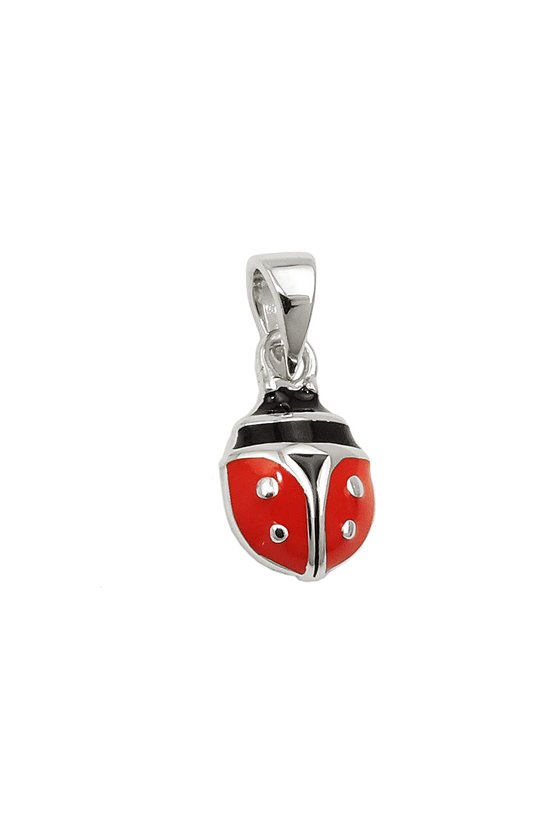PENDANT LADYBIRD RED-BLACK SILVER 925