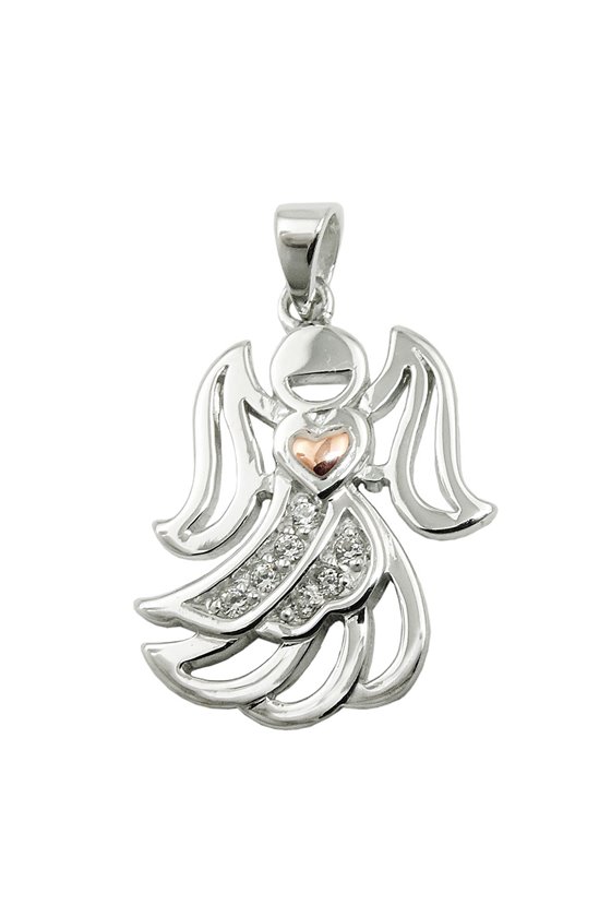 PENDANT ANGEL WITH ZIRCONIA SILVER 925