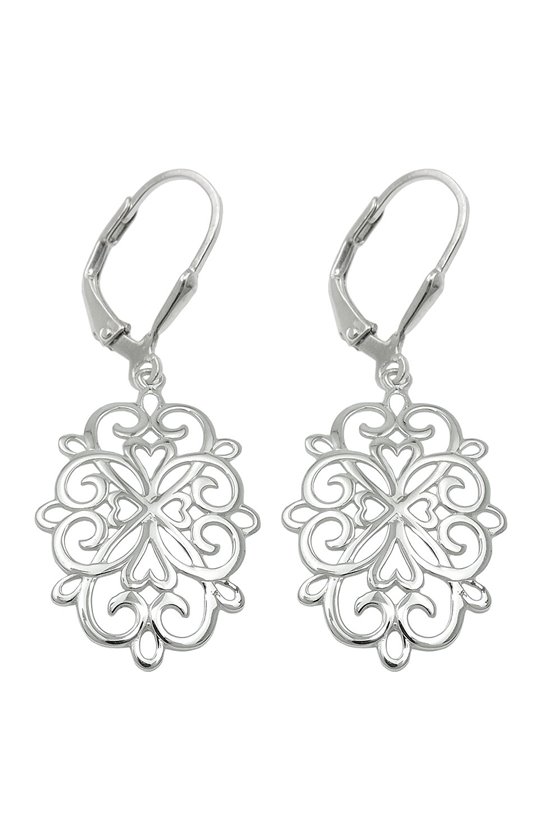 EARRINGS FLOWER OF LIFE SILVER 925