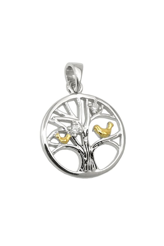 PENDANT TREE OF LIVE BICOLOR SILVER 925