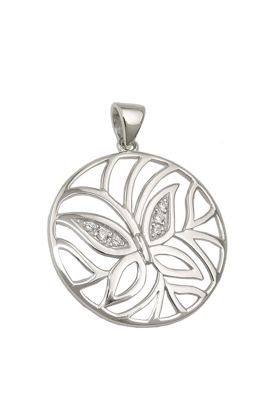 PENDANT BUTTERFLY ZIRCONIA SILVER 925
