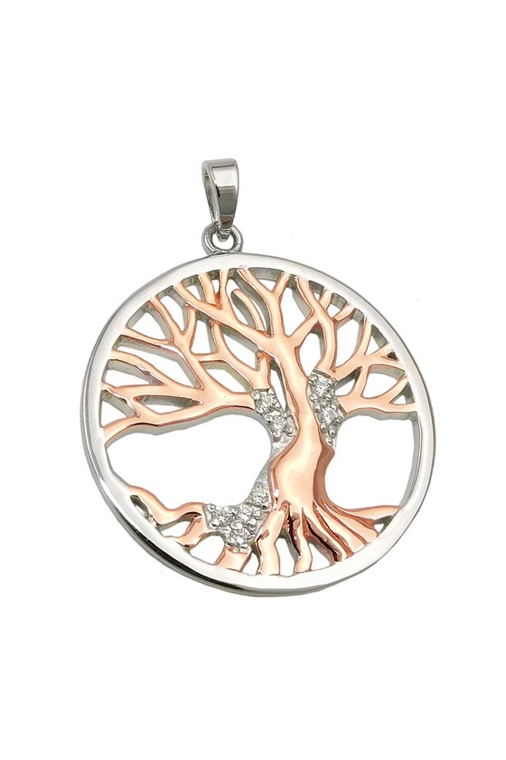 PENDANT TREE OF LIVE BICOLOR SILVER 925