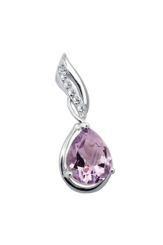 PENDANT AMETHYST WHITE TOPAS SILVER 925