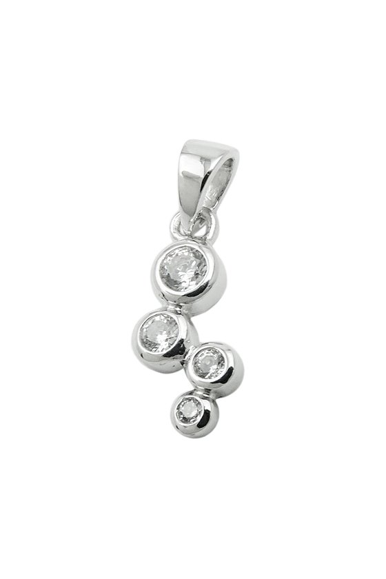 PENDANT 4X ZIRCONIAS WHITE SILVER 925