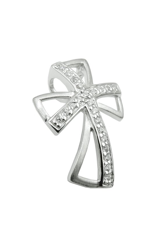 PENDANT CROSS WITH ZIRCONIA SILVER 925