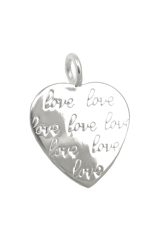 PENDANT HEART IMPRINTING LOVE SILVER 925