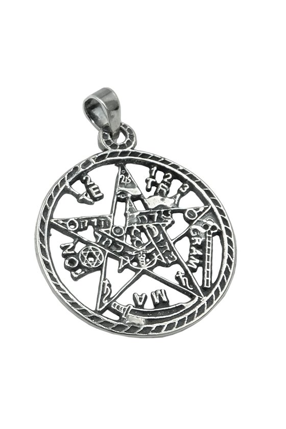 PENDANT PENTAGRAM OXIDATED SILVER 925