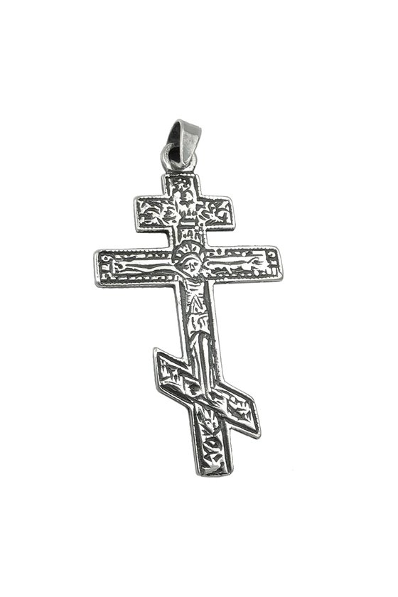 PENDANT RUSSIAN CROSS OXID. SILVER 925