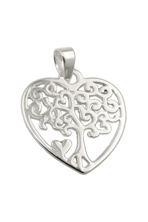 PENDANT HEART WITH THREE SILVER 925