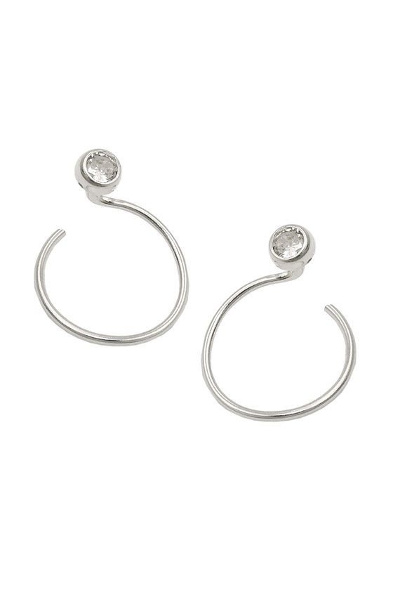 EAR CUFFS SPIRAL ZIRCONIA SILVER 925