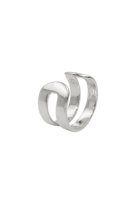 EAR CUFFS EARRINGS DOUBLE WEB SILVER 925