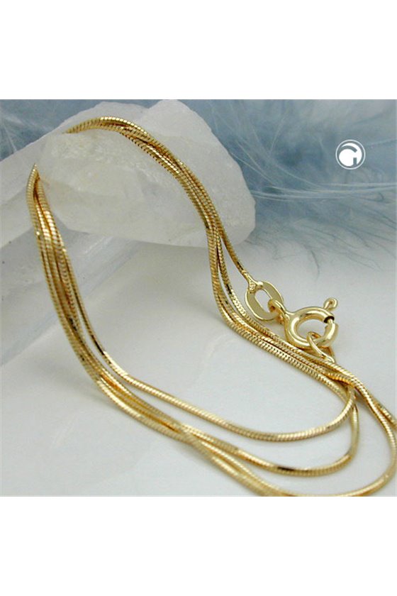 CHAIN SNAKE 5-EDGE 42CM 9K GOLD