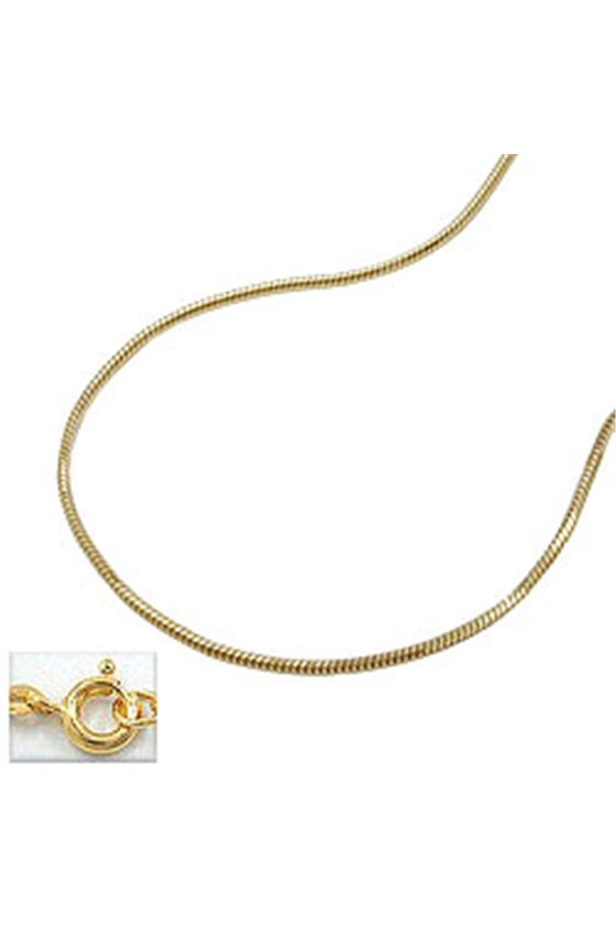 CHAIN SNAKE 5-EDGE 42CM 9K GOLD