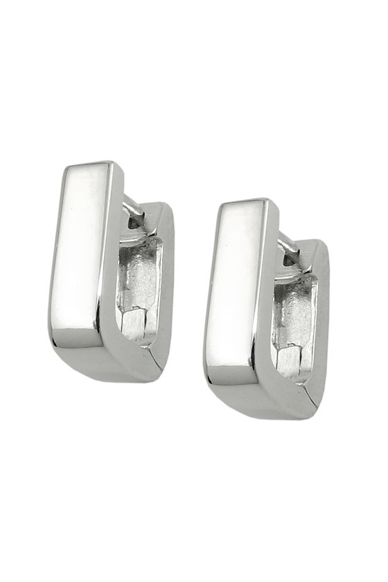 HOOP EARRINGS WITH ZIRCONIA SILVER 925