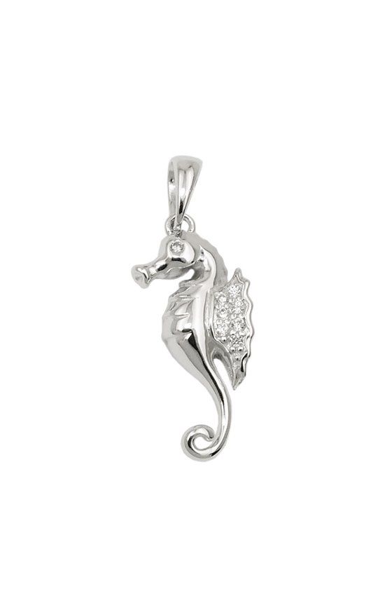 PENDANT SEA HORSE ZIRCONIA SILVER 925