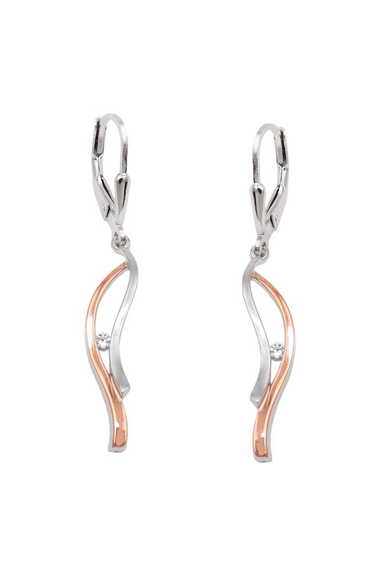 LEVERBACK EARRINGS ZIRCONIA SILVER 925