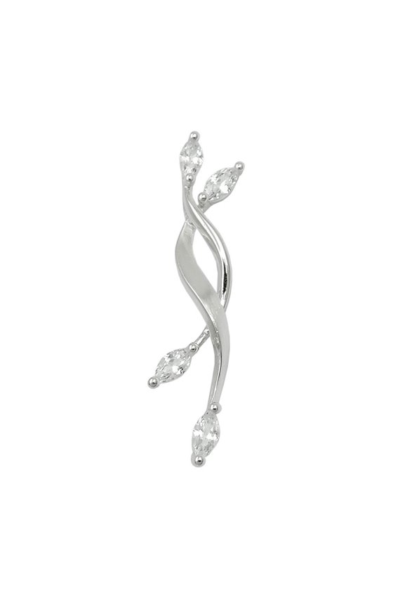 PENDANT ZIRCONIA MATT-GLOSSY SILVER 925