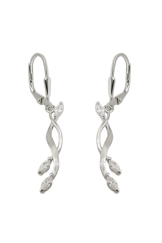 LEVERBACK EARRINGS ZIRCONIA SILVER 925