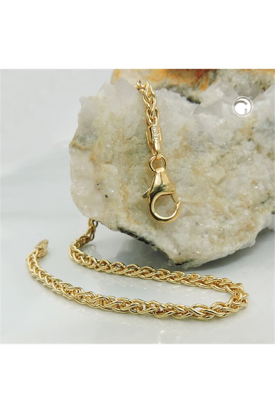 BRACELET WHEAT CHAIN 19CM 9K GOLD