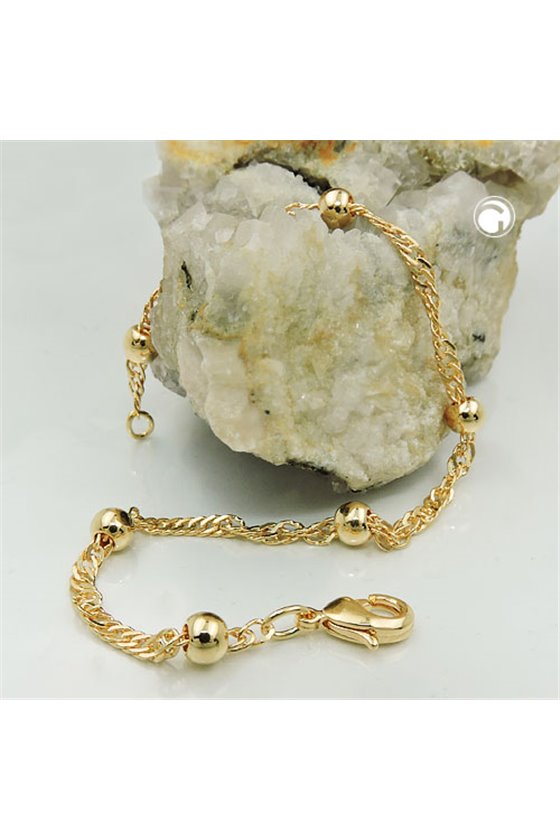 BRACELET SINGAPORE CHAIN GOLD PLATED
