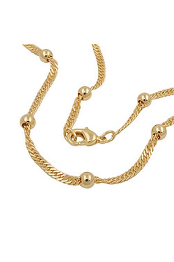 BRACELET SINGAPORE CHAIN GOLD PLATED