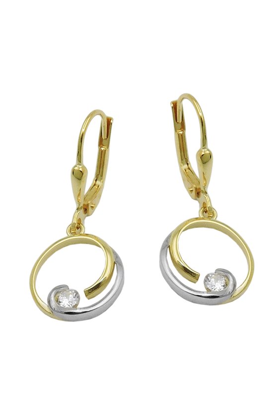 LEVERBACK EARRINGS ZIRCONIA 9K GOLD