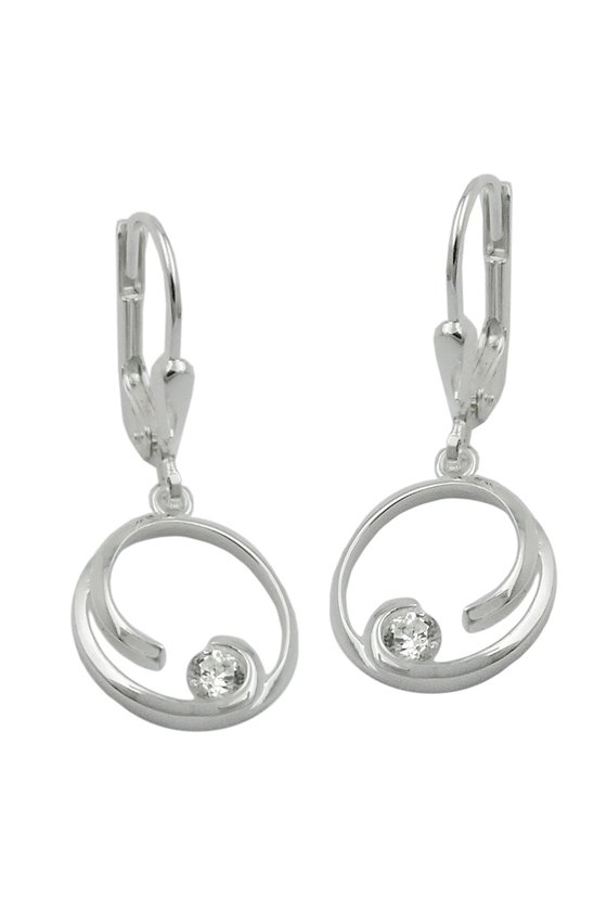LEVERBACK EARRINGS ZIRCONIA SILVER 925