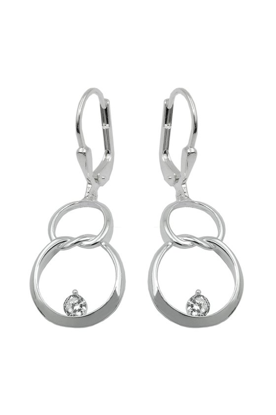 LEVERBACK EARRINGS ZIRCONIA SILVER 925