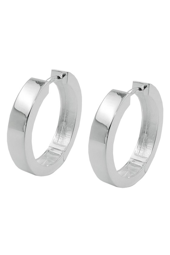 HOOP EARRINGS 19X4MM SILVER 925